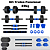 Kit Halteres 20Kg Musculação Treino Ajustável com Anilha e Barra - Imagem 5