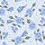 16710 - Arabescos e Rosas Azul Fat Quarter - Imagem 1