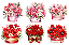 111324 - CAIXAS COM FLORES ROSA VERMELHO - Imagem 1