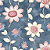 D2454 - Amandita 2 Flores no Azul - Imagem 1