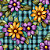 D2390 - Floriluz Flores no Xadrez - Imagem 1