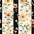 D2496 - Orange Spring Flores Listras Pretas - Imagem 1