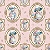 D2594 - Sunbonnet Pastel Bonecas na Moldura - Imagem 1
