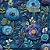 D2615 - Blue Dream Flores no Xadrez - Imagem 1