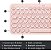 Teclado Bluetooth sem fio - Rosa - Imagem 2