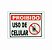 Placa de sinalização PVC - proibido o uso de celular De lado - Imagem 1