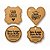 1.000 UND - Tag Personalizadas Kraft detalhadas 4,5x4,5cm - impressão em pre - Imagem 1