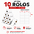 10 Rolos Etiqueta adesiva Térmica 50x50 - Imagem 2