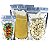 Saco Stand Up Pouch Prata c/ Frente Transparente 12x17+4 cm - Pct c/ 50 - Imagem 1