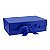 Caixa Dobrável Azul Escuro Papel e Cetim (P) 28.2x20.2x9.2 cm - Imagem 1