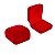 Caixinha Veludo Vermelha p/ Bijuterias 5x5.5x3cm - Pct c/ 48 - Imagem 1
