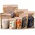 Sacos Stand Up Pouch 14x20cm Kraft Frente Transparente - Pct c/ 50 - Imagem 1