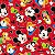 Saco para Presente Perol Mickey Stickers Colorido 35x54cm - Pct c/ 40 - Imagem 1