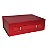 Caixa Dobrável Vermelho Metalizada Papel com Alça (M) 28.2x20.2x9.2cm - Imagem 1