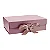 Caixa Dobrável c/ Fita Cetim Rose (G) 33,5x26x15,5cm - Imagem 1