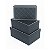 Conj. 3 Caixas Papel P/ Presente Preto Auto-Relevo - Four Star - Imagem 1