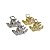 Piranha de Metal de Borboletas 4.5cm Prata e Dourado - Pct c/ 12 -Y575-69 - Imagem 2