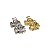 Piranha de Metal de Flor 4.5cm Prata e Dourado - Pct c/ 12 -Y575-70 - Imagem 2