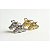 Piranha de Metal de Flor 4.5cm Prata e Dourado - Pct c/ 12 -Y575-72 - Imagem 2
