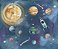 Painel de Parede MUNDO ENCANTADO 600304 - Planetas e Foguete - Imagem 1