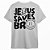 Camiseta Masculina Frente/Verso Jesus Saves BR Coleção Moda Cristã - Imagem 3