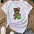 Camiseta Feminina T-Shirt Urso Linho Coleção Bear - Imagem 2