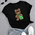 Camiseta Feminina T-Shirt Urso Linho Coleção Bear - Imagem 3