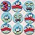 Apliques Comestíveis Tema Sonic 6cm 10 unidades - Imagem 1