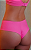 Calcinha alta fio duplo rosa detalhes em rendada lycra - Imagem 2