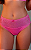 Calcinha alta fio duplo rosa detalhes em rendada lycra - Imagem 1