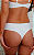 Calcinha fio duplo branco detalhes laise lycra microflex - Imagem 1