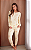 Pijama suedy longo creme - Imagem 1