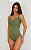 Maiô transpassado com bojo lycra verde - Imagem 2