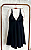 Camisola preto malha-fria com renda - Imagem 1