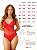 Body vermelho tule e renda - Imagem 4
