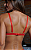 Sutiã vermelho sem bojo detalhes rendados e em tule - Imagem 2