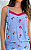Short doll malha fria azul bebe com renda - Imagem 2