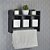 Nicho Porta Toalha Preto para Banheiro 45 x 30cm - Imagem 2
