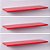 Kit com 3 Prateleiras 60 x 20cm Suporte Invisivel - Cor Vermelho - Imagem 1
