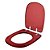 Assento Sanitario Poliester Sabatini Vermelho Translucido para vaso Icasa - Imagem 2