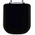 Assento Sanitário Quadra / Unic / Polo Ebano (preto) para vaso Deca - Imagem 1