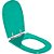 Assento Sanitário Poliester Paris Verde Aquamarine para vaso Ideal Standard - Imagem 2