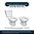 Assento Sanitário Poliester Soft Close Dona Beja Cinza Claro para vaso Santa Clara - Imagem 4