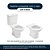 Assento Sanitário Poliester Soft Close Life Cinza Prata para vaso Celite - Imagem 4