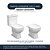 Assento Sanitário Square Bege Claro Para vaso Lorenzetti - Imagem 4
