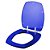 Assento Sanitário Poliester Thema Azul Translucido para vaso Incepa - Imagem 2