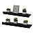 Kit 2 Prateleiras Porta Quadros 70 x 15cm Preta Suporte Invisível - Imagem 1
