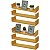 Kit 6 Prateleiras U 60 x 10cm Amarela Suporte Invisível - Imagem 2