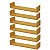 Kit 6 Prateleiras U 60 x 10cm Amarela Suporte Invisível - Imagem 1