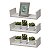 Kit 3 Prateleiras U 60 x 10cm Branca Suporte Invisível - Imagem 1